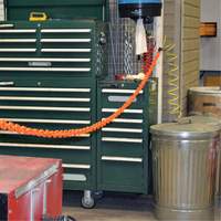 Magnetic Chain Barrier Warehouse Kit, Orange Moffatt Supply & Specialties