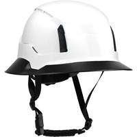 Wide Clip-On Full Brim for RZRBack Climbing Helmet, White Moffatt Supply & Specialties