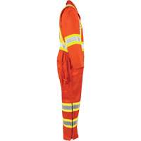 High-Visibility Unlined Coveralls, Small, High Visibility Orange Moffatt Supply & Specialties