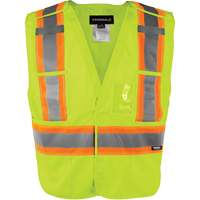 High-Visibility 5-Point Tear Away Vest, High Visibility Orange, Medium/Small, Polyester Moffatt Supply & Specialties