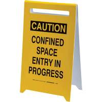 "Caution Confined Space Entry In Progress" Floor Sign, English Moffatt Supply & Specialties