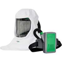 Respirateur T-Link avec casquette, tube de respiration, montage &agrave; la ceinture & APR motoris&eacute; PX5, Cagoule ample & visi&egrave;re, Pile Lithium-ion Moffatt Supply & Specialties