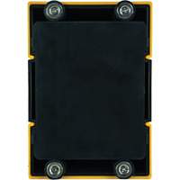 HAZLOK Safety Barrier System, Plastic, Magnetic Mount, 30', Black and Yellow Tape Moffatt Supply & Specialties