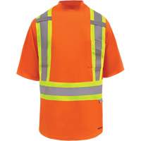 Viking&reg; Safety Bamboo Lined T-shirt, Polyester, X-Large, High Visibility Orange Moffatt Supply & Specialties