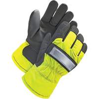 Gants d'ajusteur haute-visibilit&eacute;, T-petit, Paume en Cuir fleur de ch&egrave;vre, Doublure en Thinsulate Moffatt Supply & Specialties