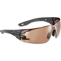 RUSH+ 2.0 M/L Safety Glasses with Black & Grey Frame, Bronze Lens, Anti-Fog/Anti-Scratch, ANSI Z87+ Moffatt Supply & Specialties