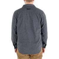 GRIDIRON Flannel Shirt, Men's, Small, Grey Moffatt Supply & Specialties