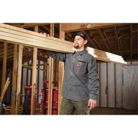 GRIDIRON Flannel Shirt, Men's, Small, Grey Moffatt Supply & Specialties