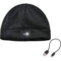 Calotte d'hiver N-Ferno avec lumi&egrave;re DEL rechargeable, Doublure en Molleton, Taille unique, Noir Moffatt Supply & Specialties