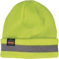 Chapeau d'hiver r&eacute;fl&eacute;chissant en tricot c&ocirc;tel&eacute; N-Ferno, Doublure en Acrylique, Taille unique, Vert lime haute visibilit&eacute; Moffatt Supply & Specialties