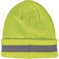 Chapeau d'hiver r&eacute;fl&eacute;chissant en tricot c&ocirc;tel&eacute; N-Ferno, Doublure en Acrylique, Taille unique, Vert lime haute visibilit&eacute; Moffatt Supply & Specialties