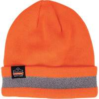 Chapeau d'hiver r&eacute;fl&eacute;chissant en tricot c&ocirc;tel&eacute; N-Ferno, Doublure en Acrylique, Taille unique, Orange Moffatt Supply & Specialties