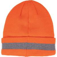 Chapeau d'hiver r&eacute;fl&eacute;chissant en tricot c&ocirc;tel&eacute; N-Ferno, Doublure en Acrylique, Taille unique, Orange Moffatt Supply & Specialties