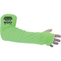 High Cut-Protection Sleeve, HPPE/Polyester/Spandex/Stainless Steel, 18", ASTM ANSI Level A6/EN 388 Level F, Green Moffatt Supply & Specialties