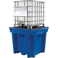 1 IBC Poly Spill Containment Pallet with Drain, 330 US gal. Spill Capacity, 56.5" x 56.5" x 48" Moffatt Supply & Specialties