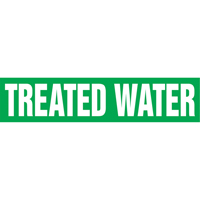 Marqueurs de tuyau "Tower Water Return", Autocollant, 4" h x 24" la, Blanc/vert Moffatt Supply & Specialties