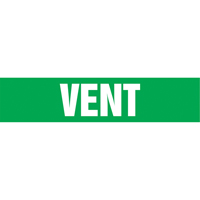 Marqueurs de tuyau "Vent", Autocollant, 4" h x 24" la, Blanc/vert Moffatt Supply & Specialties