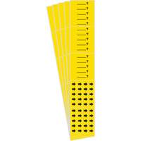 "Blank °F" Pipe Markers, Self-Adhesive, 2-1/4" H x 14" W, Black on Yellow Moffatt Supply & Specialties
