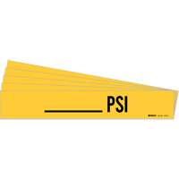 "PSI" Pipe Marker, Self-Adhesive, 2-1/4" H x 14" W, Black on Yellow Moffatt Supply & Specialties