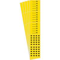 "PSI" Pipe Markers, Self-Adhesive, 2-1/4" H x 2-3/4" W, Black on Yellow Moffatt Supply & Specialties