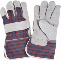 Rugged Fitters Gloves, Large, Split Cowhide Palm, Cotton Inner Lining Moffatt Supply & Specialties
