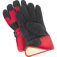 Gants d'ajusteur doubl&eacute;s pour l'hiver &agrave; chaleur sup&eacute;rieure, Grand, Paume en Cuir de vache refendu, Doublure en Thinsulate Moffatt Supply & Specialties