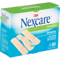 Bandages confortables Nexcare, Rectangulaire/carr&eacute;e, 3", Tissu, St&eacute;rile Moffatt Supply & Specialties