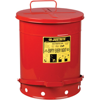 Oily Waste Cans, FM Approved/UL Listed, 14 US gal., Red Moffatt Supply & Specialties