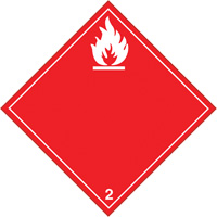 Flammable Gases TDG Placard, Adhesive Vinyl Moffatt Supply & Specialties