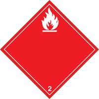 Plaque-&eacute;tiquette TMD pour gaz inflammables, Plastique Moffatt Supply & Specialties