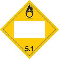 Plaque-&eacute;tiquette TMD oxidant, Vinyle adh&eacute;sif Moffatt Supply & Specialties