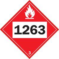 Plaque-&eacute;tiquette TMD 1263 pour liquide inflammable peinture, Plastique Moffatt Supply & Specialties