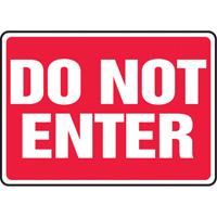 "Do Not Enter" Sign, 10" x 14", Aluminum, English Moffatt Supply & Specialties