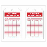 Inspection Record Tags, Polyester, 4" W x 7" H, English Moffatt Supply & Specialties