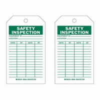 Safety Inspection Tags, Polyester, 4" W x 7" H, English Moffatt Supply & Specialties