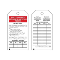 Inspection Record Tags, Polyester, 3" W x 5-3/4" H, English Moffatt Supply & Specialties