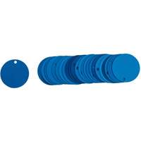 &eacute;tiquettes rondes vierges pour vannes, Aluminium, 2" dia. Moffatt Supply & Specialties