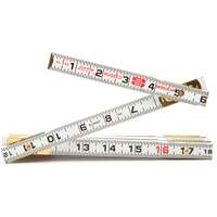 R&egrave;gle de maçon Red End, 6' lo, Bois, Graduations de 1/16" Moffatt Supply & Specialties