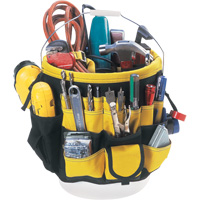 Organisateur pour seau &agrave; outils, 6" lo x 11" la x 12" h, Nylon, Noir/Jaune Moffatt Supply & Specialties