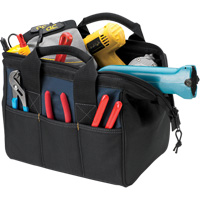 BIGMOUTH&reg; Tool Bag, Polyester, 23 Pockets, Black Moffatt Supply & Specialties