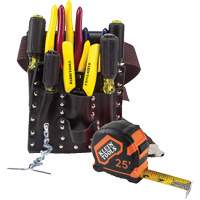 ENS OUTILS ELECTRICIEN A/POCHETTE CEINTURE, Cuir, Blanc Moffatt Supply & Specialties