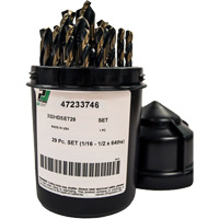 Jeu de forets robustes, 29 morceaux, Acier rapide Moffatt Supply & Specialties