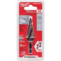 #4 Shockwave Impact Duty Step Drill Bit, 3/16" - 7/8" , 1/16" Increments, Titanium Moffatt Supply & Specialties