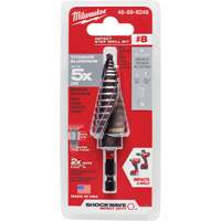 #8 Shockwave Impact Duty Step Drill Bit, 1/2" - 1" , 1/16" Increments, Titanium Moffatt Supply & Specialties