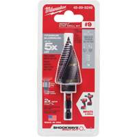 #9 Shockwave Impact Duty Step Drill Bit, 7/8" - 1-1/8" , 1/4" Increments, Titanium Moffatt Supply & Specialties