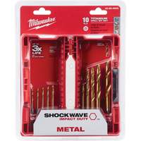 Jeu de forets Shockwave Red Helix, 10 morceaux, Titane Moffatt Supply & Specialties