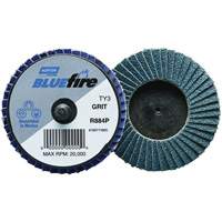 R884P BlueFire&reg; Mini Flap Disc, 3" x Type 27, P40 Grit, Zirconia Alumina Moffatt Supply & Specialties