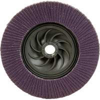 Disque &agrave; lamelles &agrave; changement rapide 769F, 5" x 5/8"-11, Type 27, Grain 120+, C&eacute;ramique Moffatt Supply & Specialties