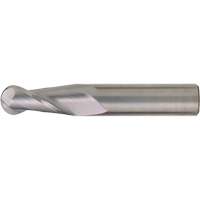 Fraise &agrave; embout sph&eacute;rique pour usage g&eacute;n&eacute;ral, 1/2" dia., 4" lo, 2 cannelures, Carbure Moffatt Supply & Specialties