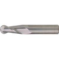 Fraise &agrave; embout sph&eacute;rique pour usage g&eacute;n&eacute;ral, 1/4" dia., 4" lo, 2 cannelures, 1/4" tige, Carbure Moffatt Supply & Specialties